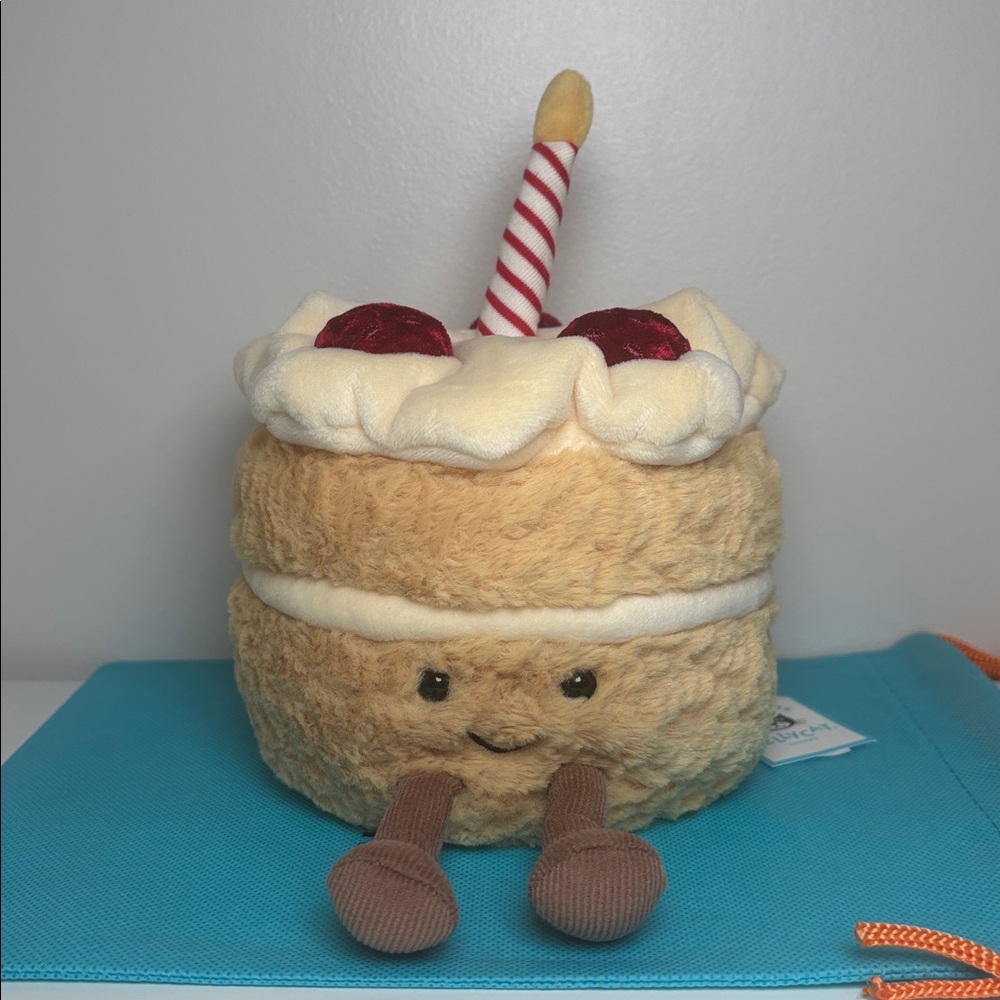 Authentic US Seller Jellycat  Amuseables Birthday Cake / NWT WITH DUST BAG